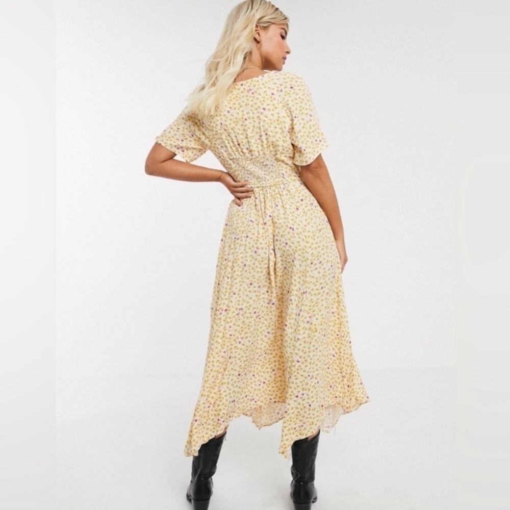 FREE PEOPLE In Full Bloom Fall Floral Midi Dress Women's Size XS midi‎ - Picture 5 of 13